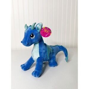 Aurora Dragon Soft Plush Indigo Sparkle Tales Blue 15" Stuffed Animal NWT 2023